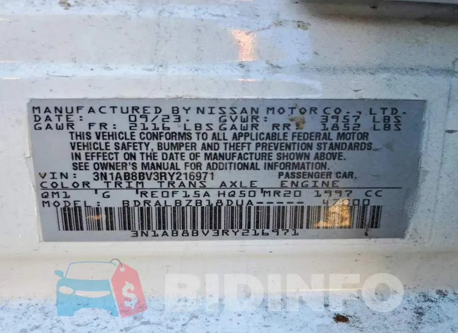 3N1AB8BV3RY216971 Photo# 13