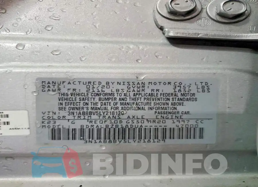 3N1AB8BV5LY218129 Photo# 12