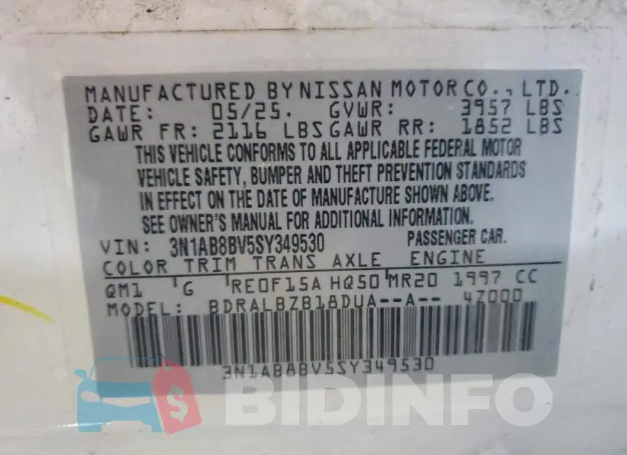 3N1AB8BV5SY349530 Photo# 12