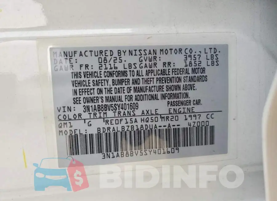 3N1AB8BV5SY401609 Photo# 13