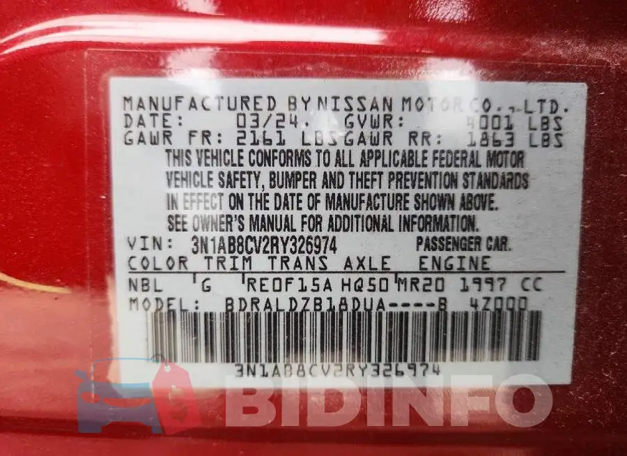 3N1AB8CV2RY326974 Photo# 13