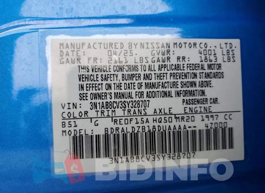 3N1AB8CV3SY328707 Photo# 12