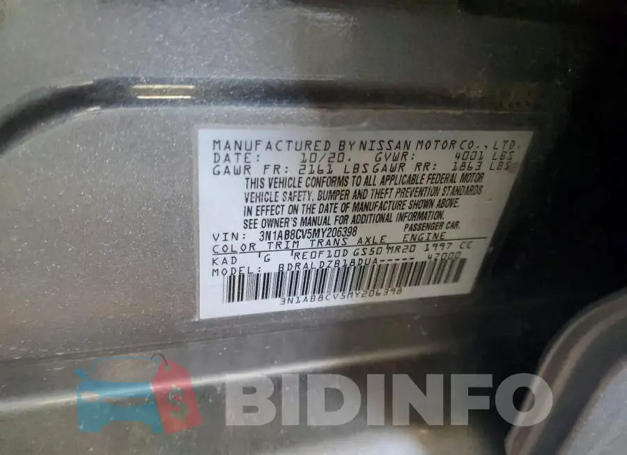 3N1AB8CV5MY206398 Photo# 12