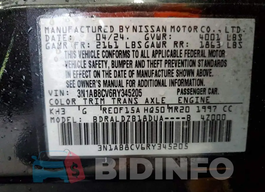 3N1AB8CV6RY345205 Photo# 12