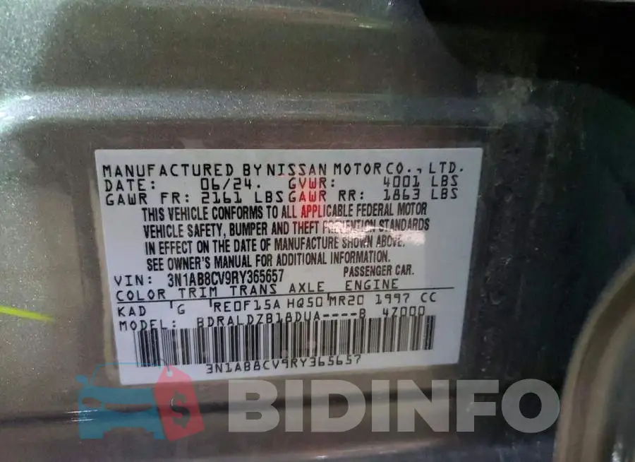 3N1AB8CV9RY365657 Photo# 13