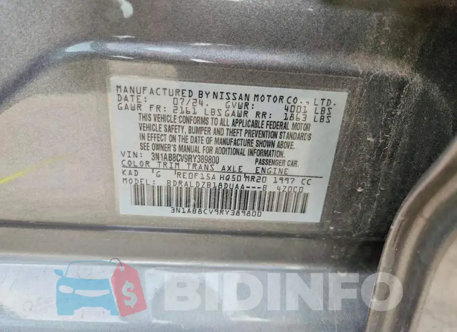 3N1AB8CV9RY389800 Photo# 12