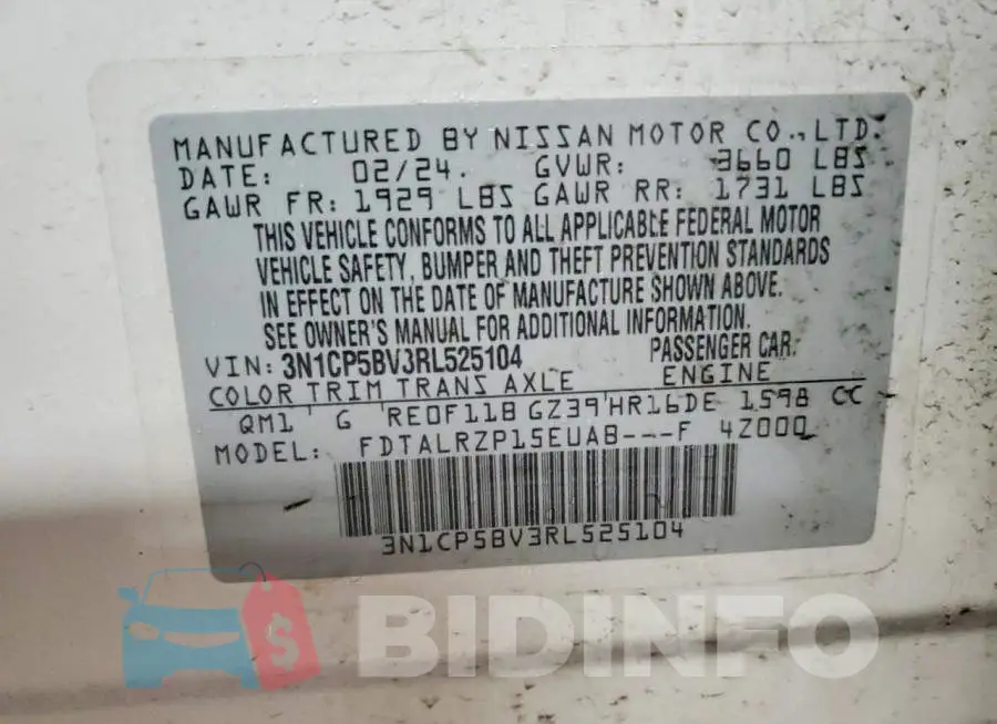 3N1CP5BV3RL525104 Photo# 12