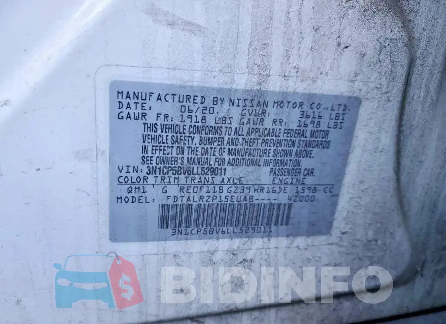 3N1CP5BV6LL529011 Photo# 12
