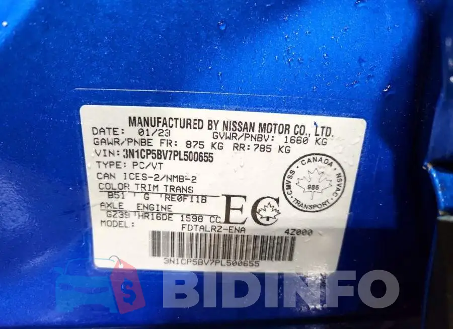 3N1CP5BV7PL500655 Photo# 12