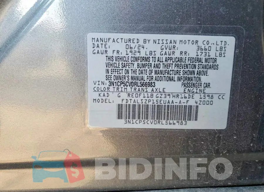 3N1CP5CV0RL566983 Photo# 13
