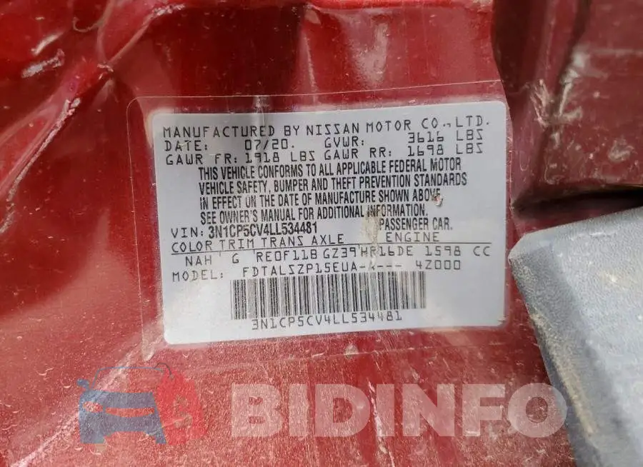 3N1CP5CV4LL534481 Photo# 12