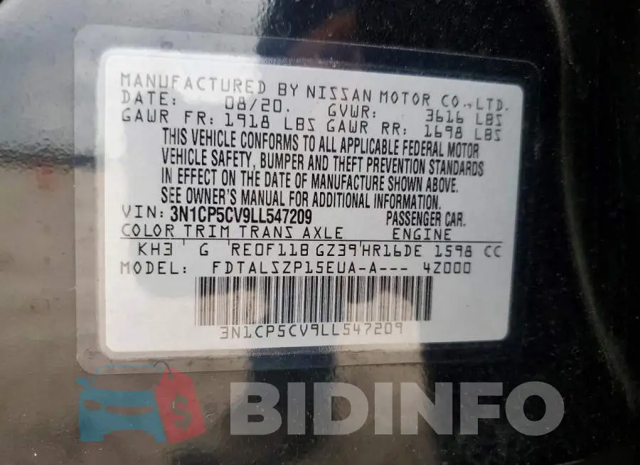 3N1CP5CV9LL547209 Photo# 13