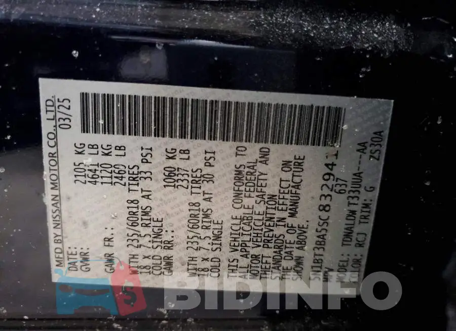 5N1BT3BA5SC832941 Photo# 12