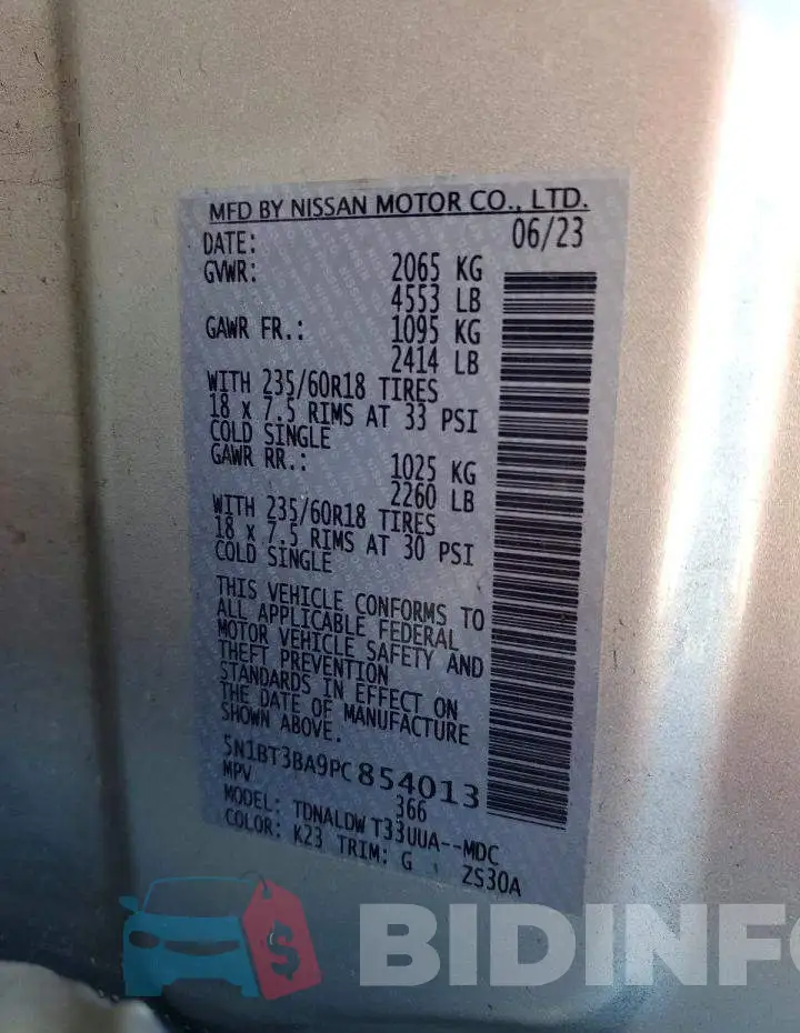 5N1BT3BA9PC854013 Photo# 13