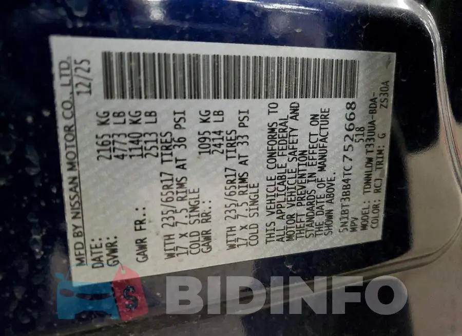5N1BT3BB4TC752668 Photo# 13