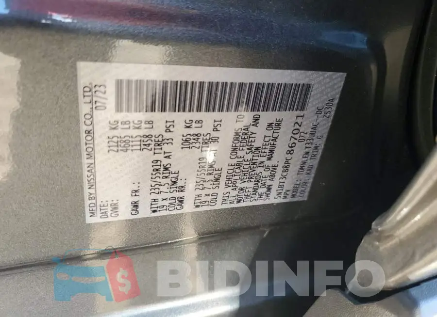 5N1BT3CB8PC867021 Photo# 13