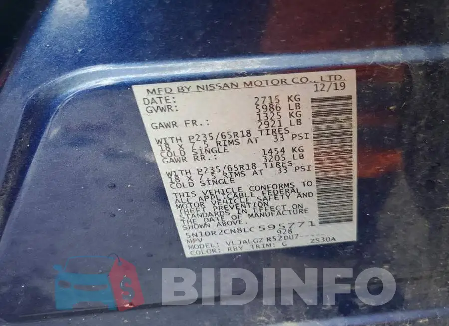 5N1DR2CN8LC595771 Photo# 13