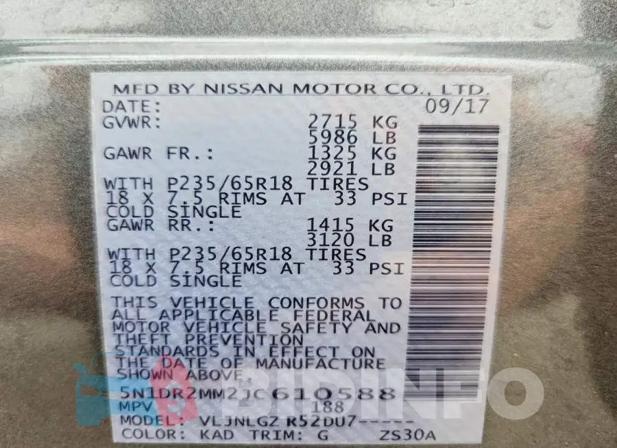 5N1DR2MM2JC610588 Photo# 13