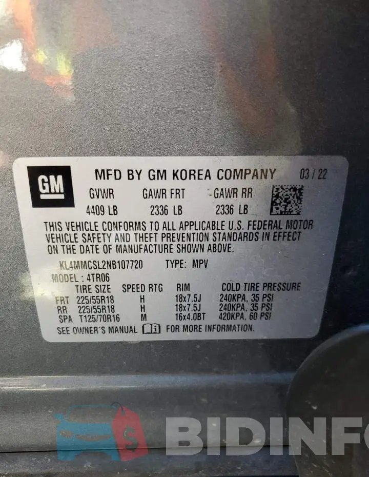 KL4MMCSL2NB107720 Photo# 14