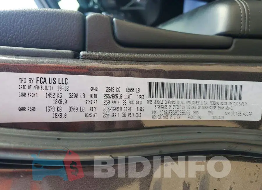 1C4RJFBG2KC596070 Photo# 13