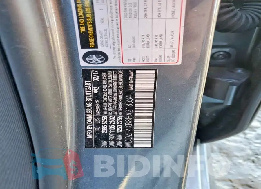 WDDZF4KB8HA218534 Photo# 12