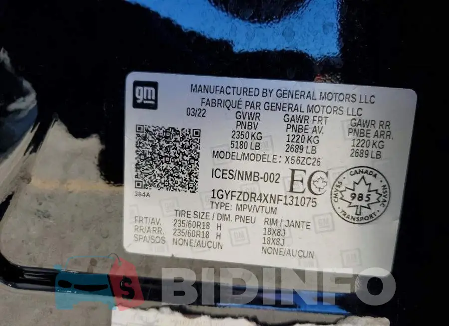 1GYFZDR4XNF131075 Photo# 13