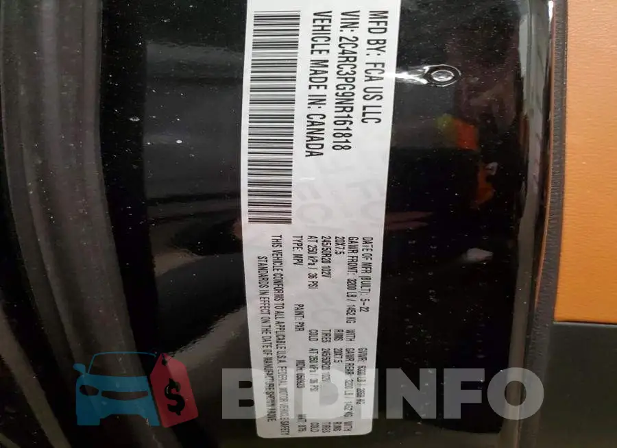 2C4RC3PG9NR161818 Photo# 13