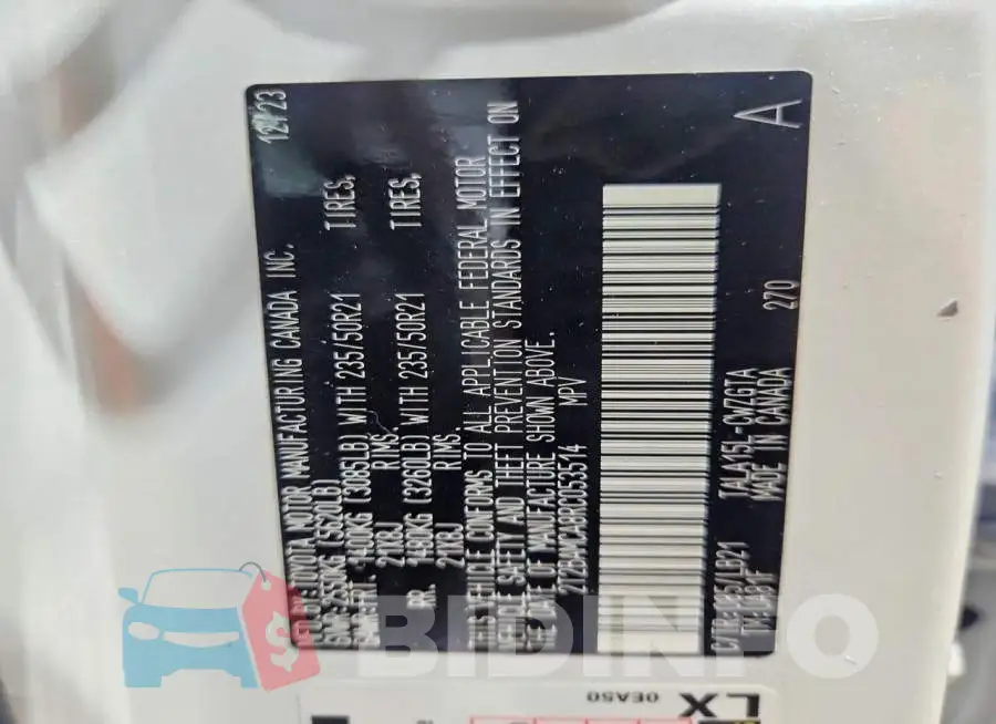 2T2BAMCA8RC053514 Photo# 13