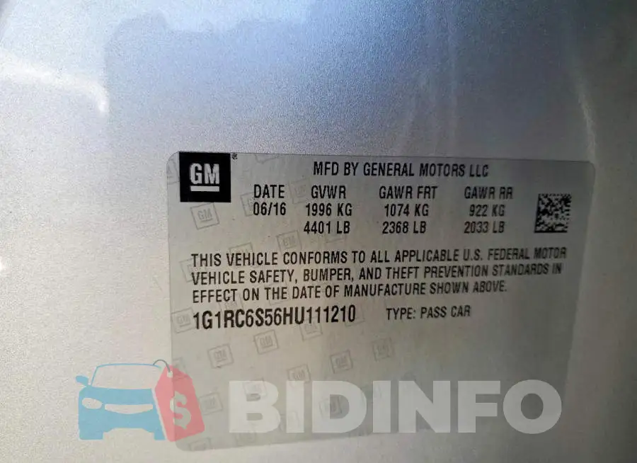 1G1RC6S56HU111210 Photo# 12