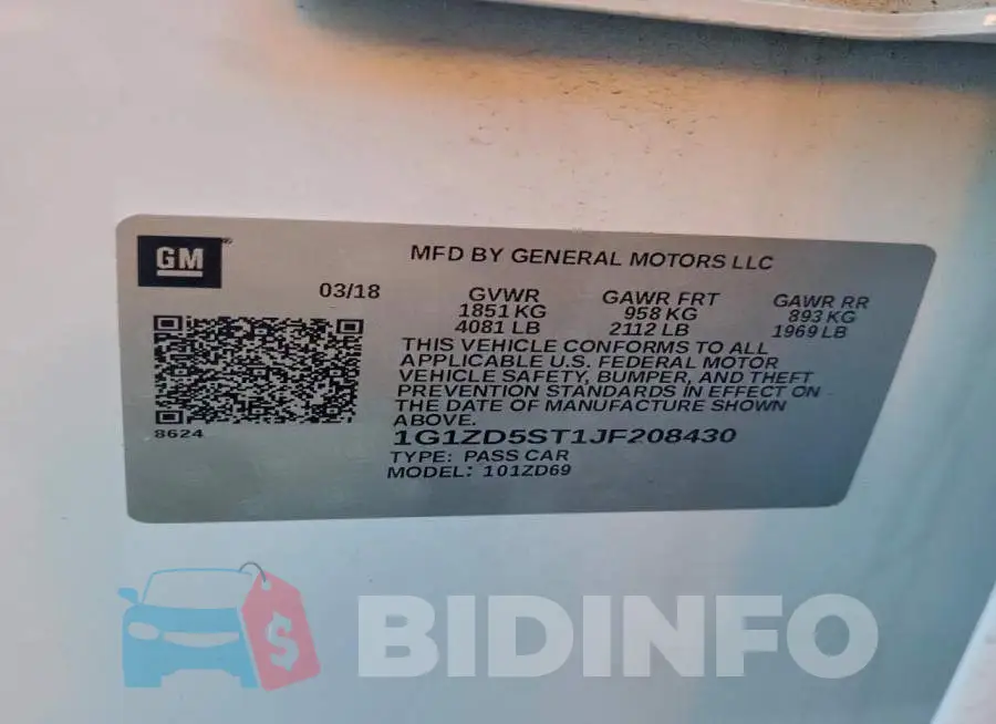 1G1ZD5ST1JF208430 Photo# 12