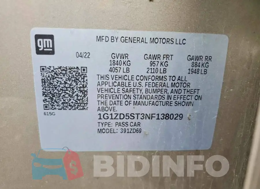 1G1ZD5ST3NF138029 Photo# 12