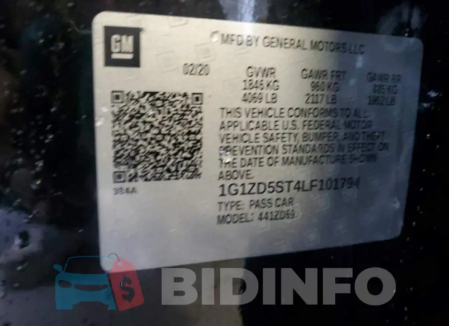 1G1ZD5ST4LF101794 Photo# 12