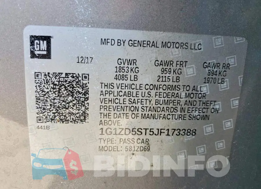 1G1ZD5ST5JF173388 Photo# 12