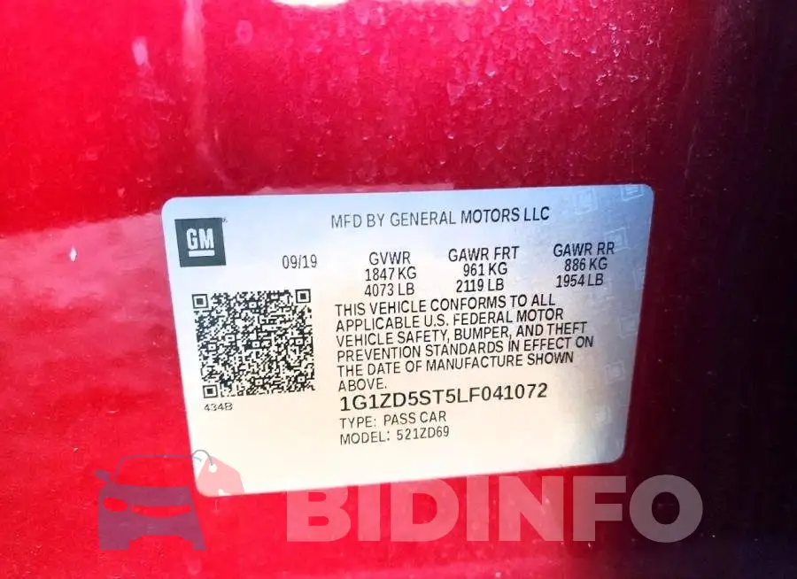 1G1ZD5ST5LF041072 Photo# 12