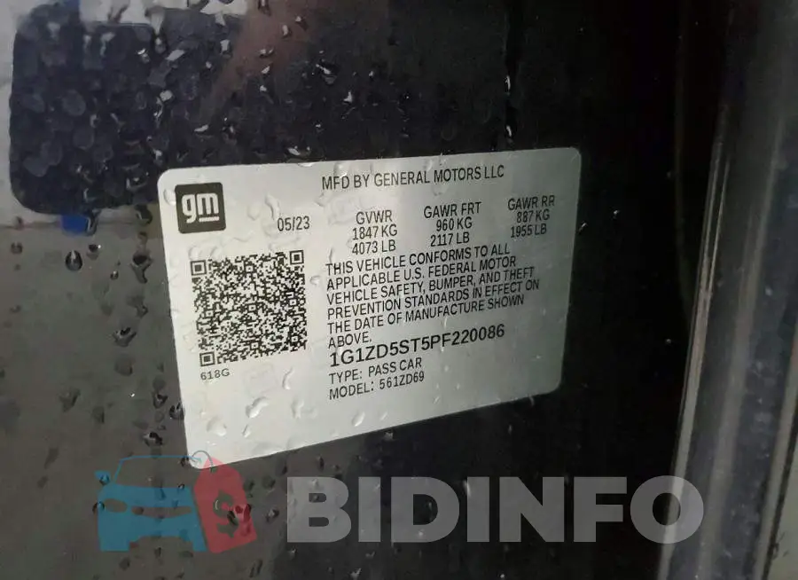 1G1ZD5ST5PF220086 Photo# 13