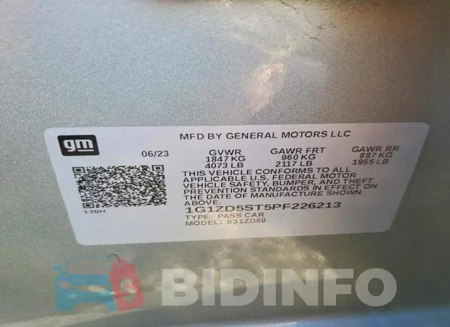 1G1ZD5ST5PF226213 Photo# 13