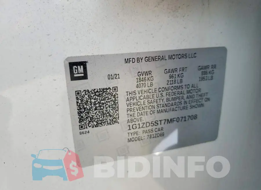 1G1ZD5ST7MF071708 Photo# 13