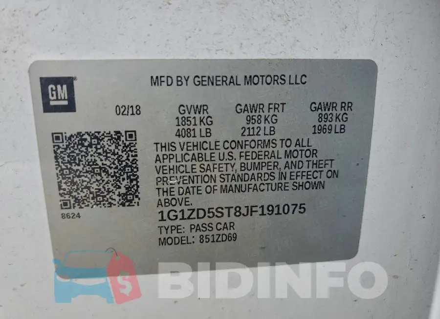 1G1ZD5ST8JF191075 Photo# 12