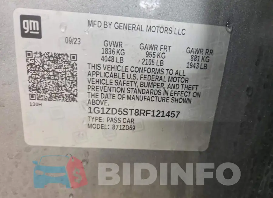 1G1ZD5ST8RF121457 Photo# 13