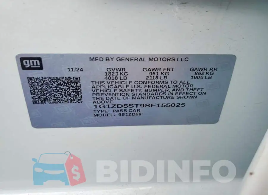 1G1ZD5ST9SF155025 Photo# 13