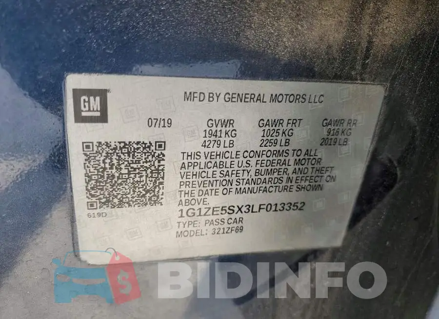 1G1ZE5SX3LF013352 Photo# 12