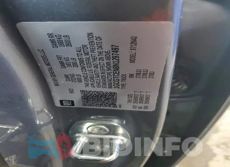 1GCGTCEN8N1297497 Photo# 12