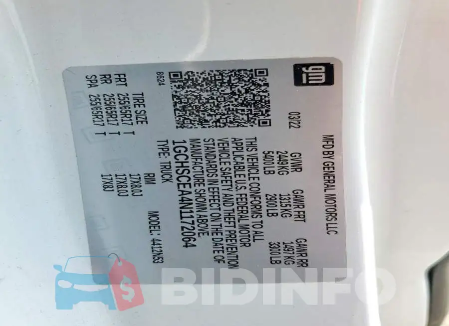 1GCHSCEA4N1172064 Photo# 12