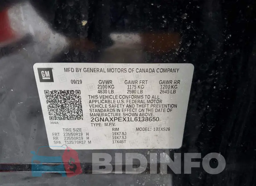 2GNAXPEX1L6138650 Photo# 14