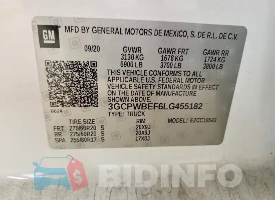 3GCPWBEF6LG455182 Photo# 12