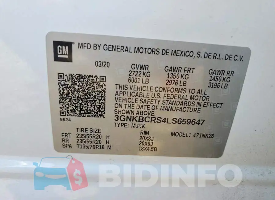 3GNKBCRS4LS659647 Photo# 12