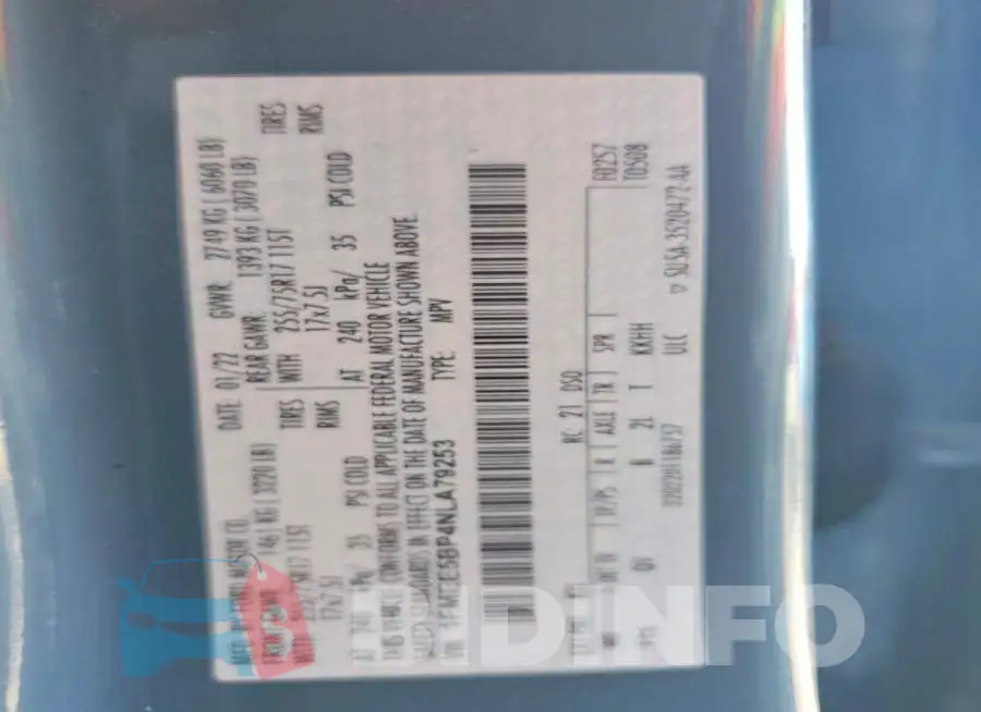 1FMEE5BP4NLA79253 Photo# 13