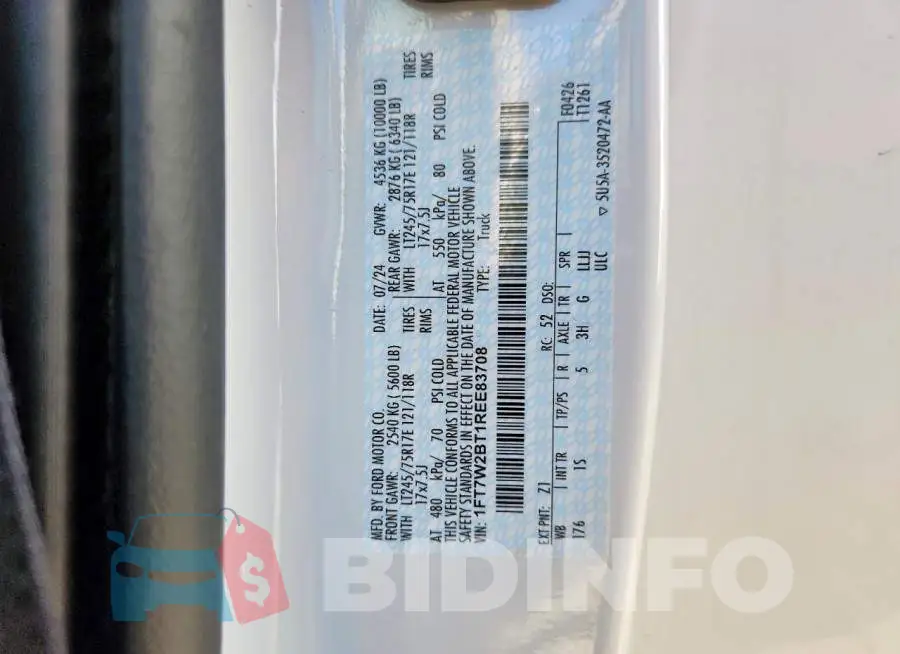 1FT7W2BT1REE83708 Photo# 12