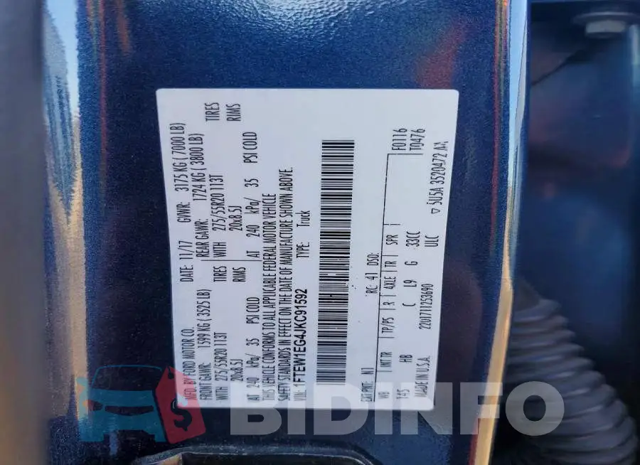 1FTEW1EG4JKC91592 Photo# 12