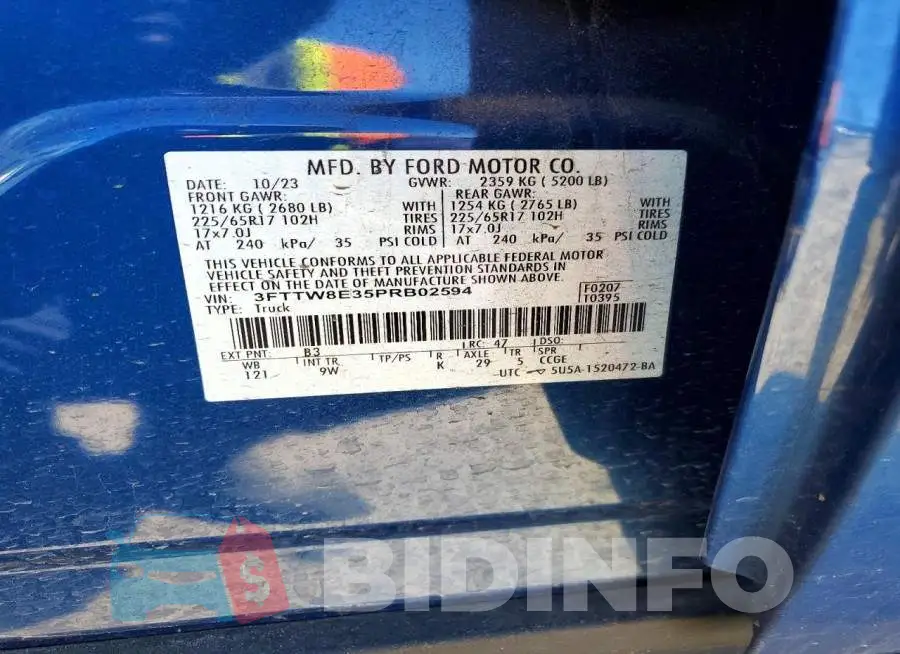 3FTTW8E35PRB02594 Photo# 13